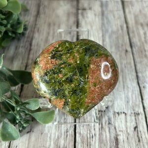 Unakite Heart Stone NWOT